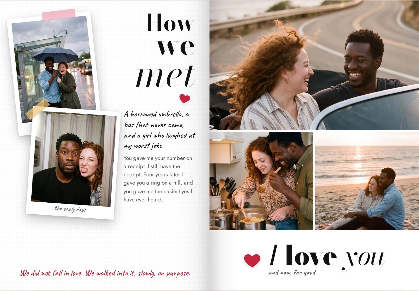Inside spread of the Proposal sample, Editorial template